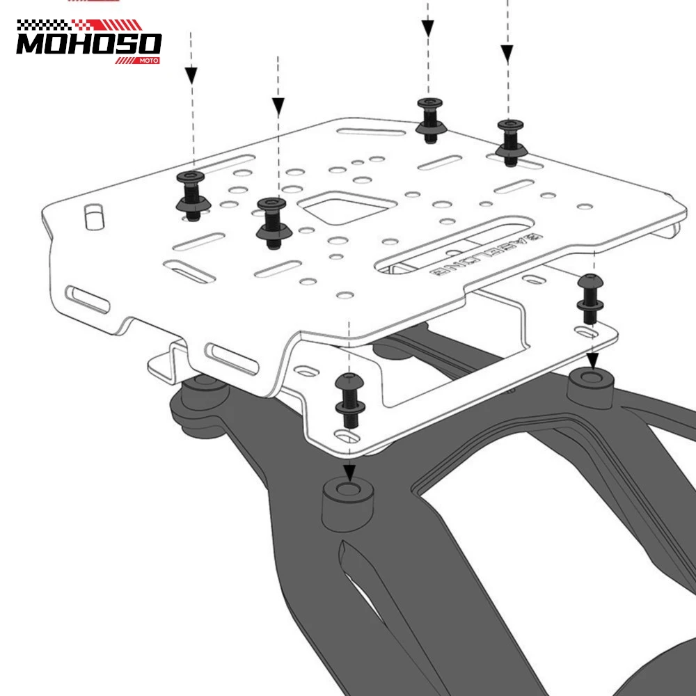 Para ducati multistrada v4 s viagem radar 2023 2024 caso de transporte da motocicleta caixa superior suporte suporte rack bagagem traseira