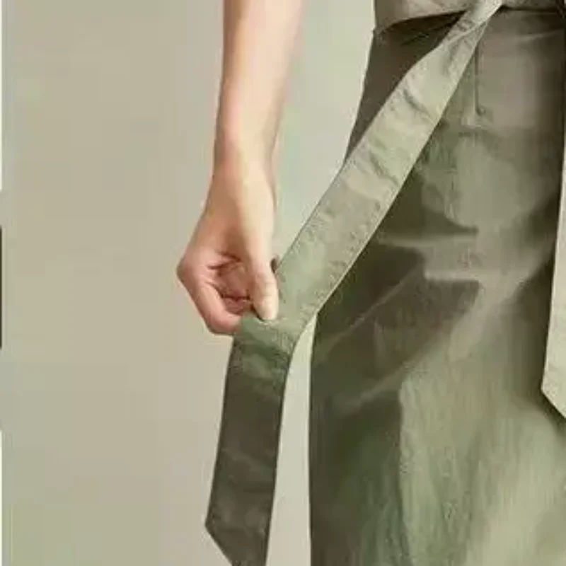 Kitchen Apron Half Body Waterproof With Split Leg Design Coffee Shop Barber Home Cleaning Work Clothes