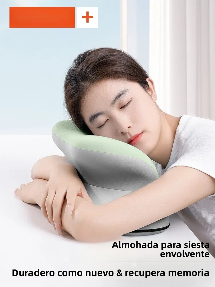 Almohada de siesta Nila para oficinistas, almohada de siesta para escritorio infantil, soporte para el cuello de espuma visco...