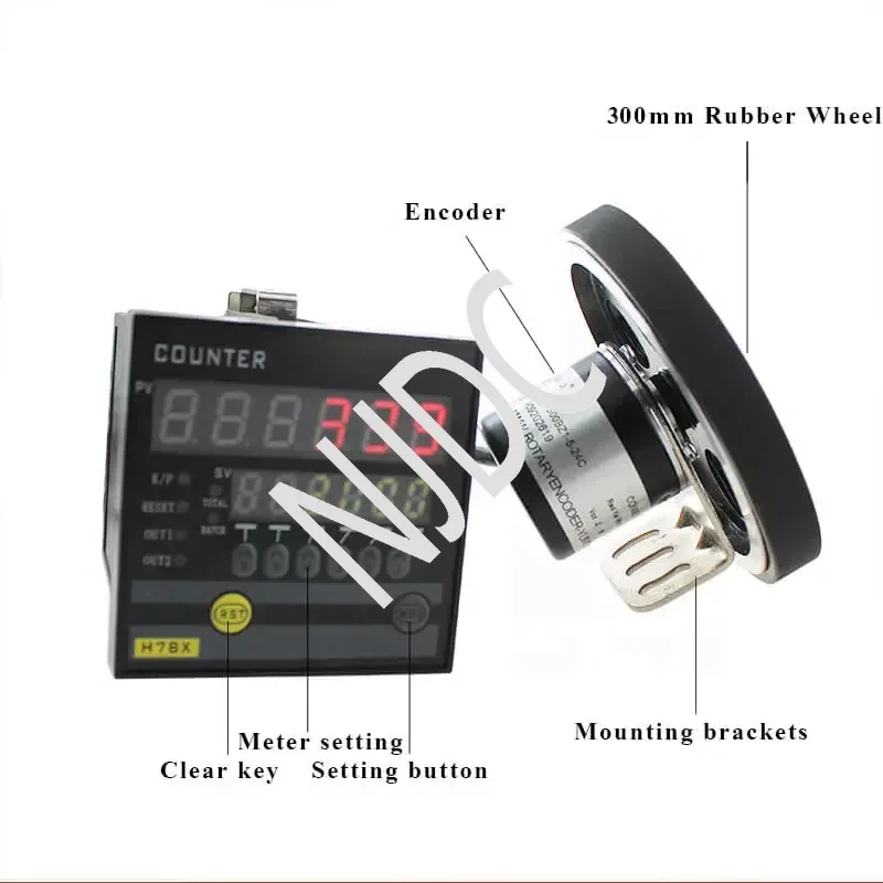 ATK72-C 6 Digit Digital Length Measuring Counter Meter with Encoder Wheel