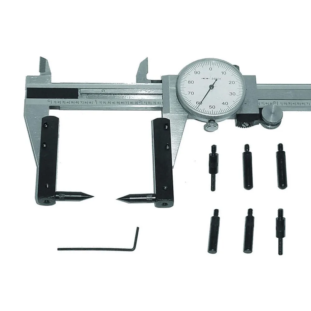 Alloy Steel 4-Point Caliper Accessory Extension Kit For Depth Measurement With Clamp And Screws 4100-0044