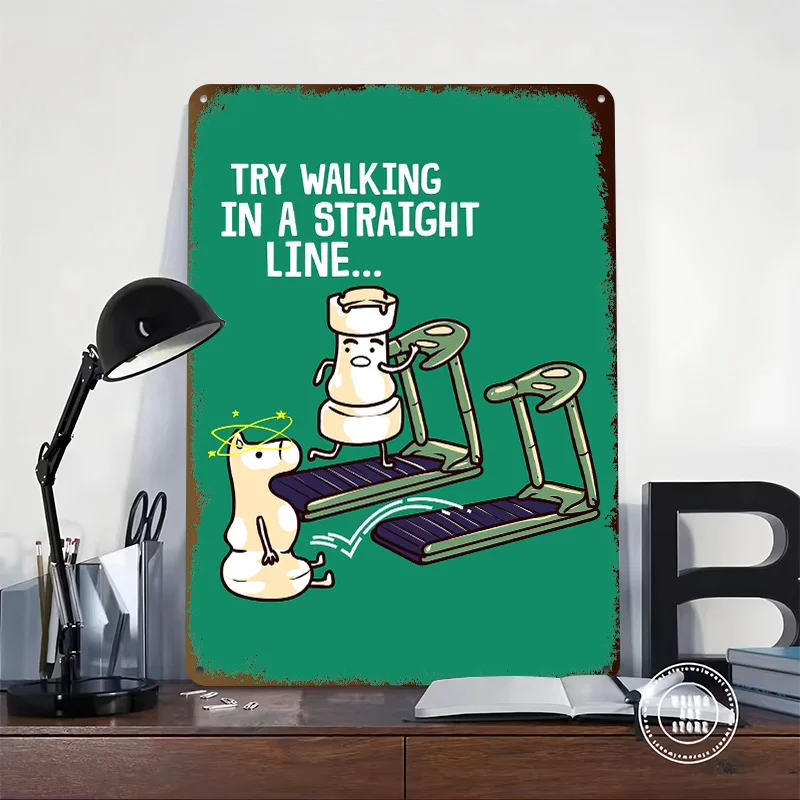 Funny Chess Gym Quote 3D Texture Metal Poster Customized Wall Art Tin Sign Gift for Mancave Wand Deko Home Decoration Gaming