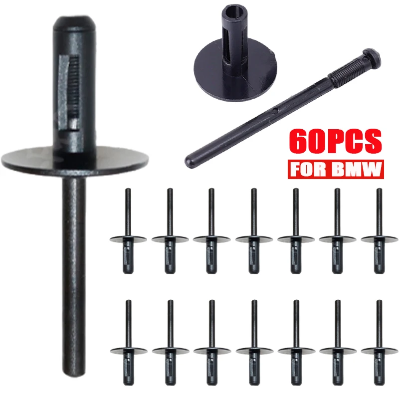 Заклепки с сердечником для автомобильного брызговика, расширенные пластиковые заклепки, боковые накладки на пороги бампера, зажимы для BMW X1 E84 X3 F25 X5 E70 X6 E71 E727