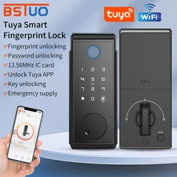 Tuya WiFi Smart Deadbolt Fingerprint Door Lock Electronic Keyless Entry Front Lock Digital Keypad Home Office AutoLock Dead Bolt