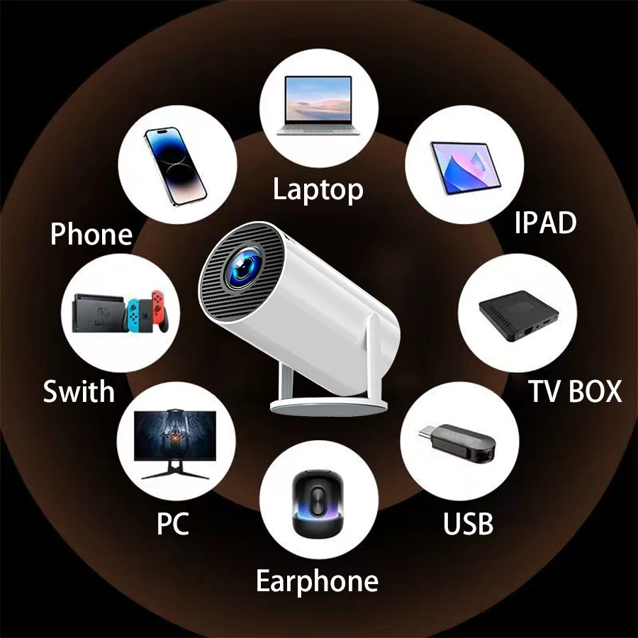 Projector 4K Native HD 1080P Dual Wifi6 Cinema Portable Projetor Built-in Android System suitable for home/outdoor/office image 6