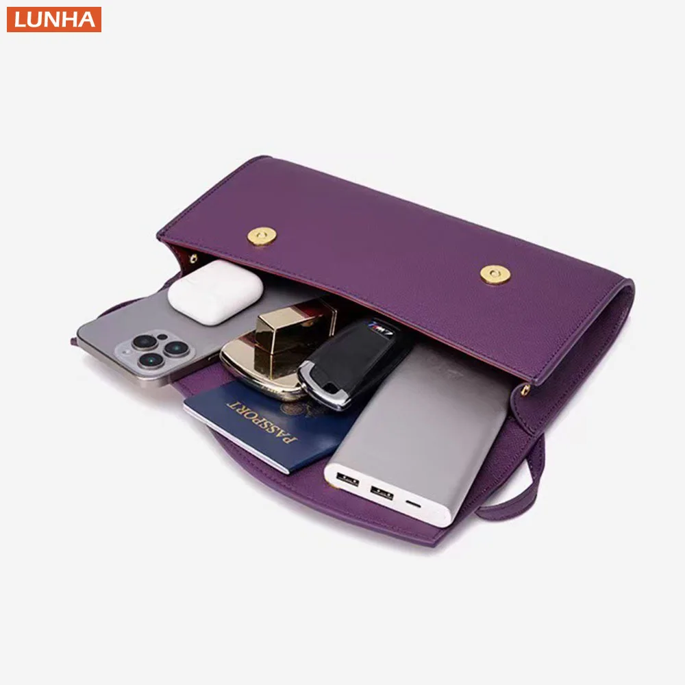 حقيبة كتف للسيدات من جلد البولي يوريثان، محفظة كروس للنساء بمقبض علوي، حقيبة يد بنمط محكم، طراز فاخر #5