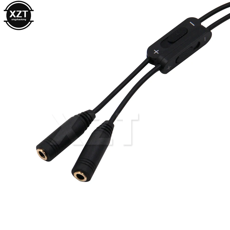 3.5mm Stereo Audio cable Y Splitter Adapter Volume Control Headphone Phone AUX Cable 3.5 jack Splitter Male to 2 Female Jack