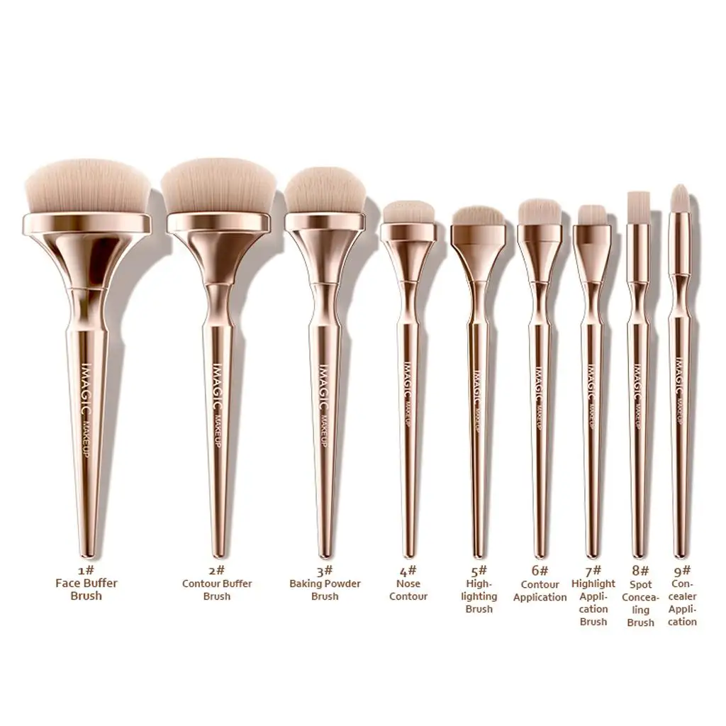 Makeup Brush Kit Face Powder Foundation Highlighter Blush Brushes Set for Makeup Salon Studio Beauty Lovers