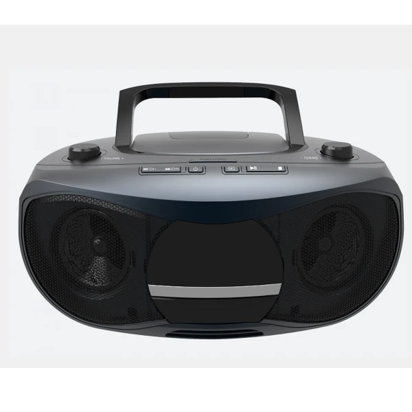 

Portable CD/DVD/VCD Boombox with BT AM/FM Radio Stereo Sound and Remote Control AUX/USB Drive Cassette Player Combo