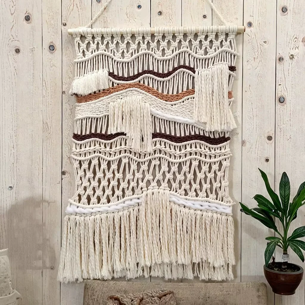 

INS Wall Eco-friendly bohemian decor diy kit art high-end macrame wall hanging kit