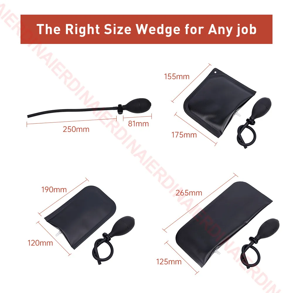 Imagem -04 - Naierdi-kit de Nivelamento Profissional Air Wedge Bolsa Bomba de Air Bolsa Forte Chaveiro Suprimentos Ferramenta Auto Airbag Reparo da Janela Pcs