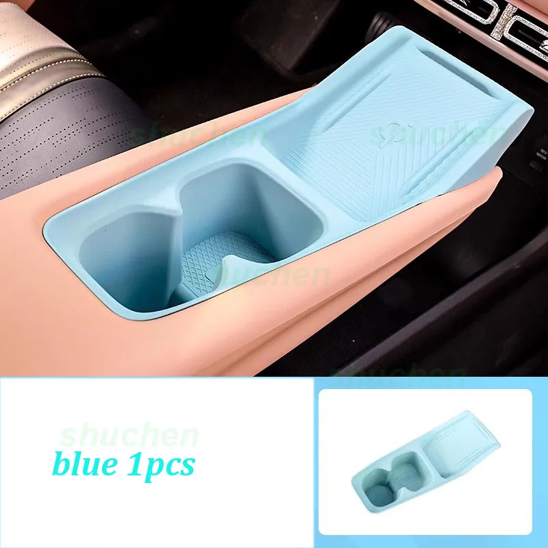 Car Central Console Wireless Charging Silicone Pad for BYD Seagull 2022-2025 Cup Rim Frame Silicone Cover Interior Accessories