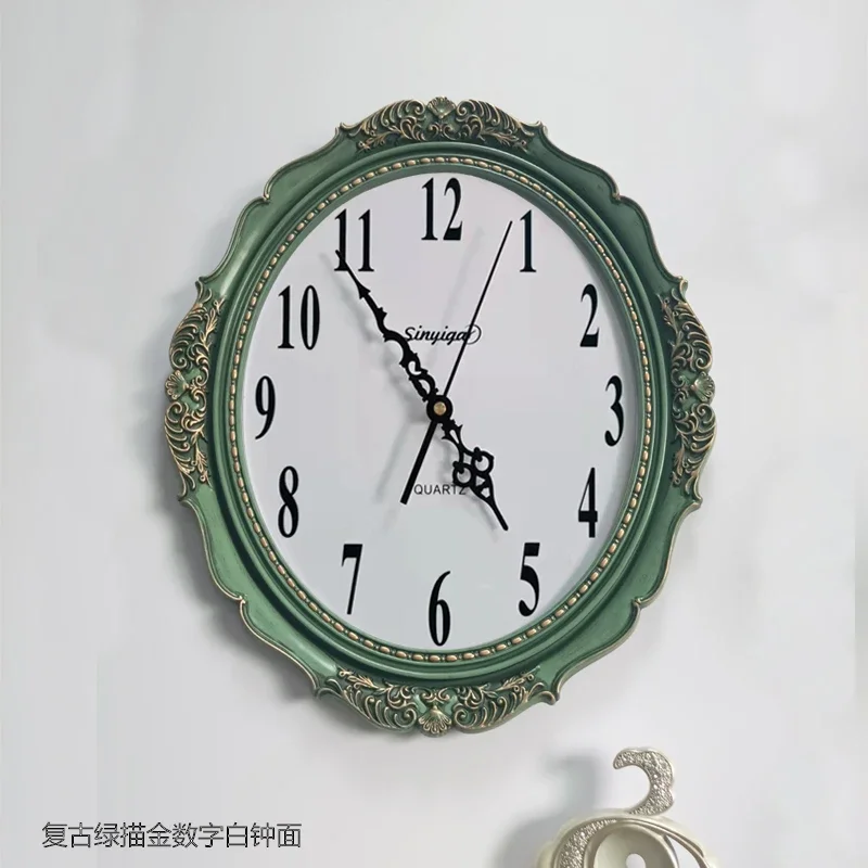 

European Clocks Villa Dining Room Decorative Wall Wall Clock Atmospheric Fashion Living Room Clock Light Luxury