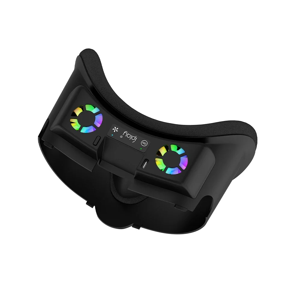 For Meta Quest 3 Air Circulation Face Cover With Cooling Fan and RGB light VR Headset Replacement Facial Interface Mask