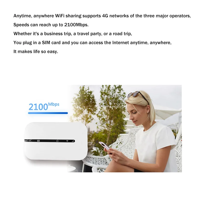 4G LTE Wireless Router 150Mbps WiFi3 Tragbares Modem Mobile Wifi MIFI Wireless Router Wireless Broadband Hotspot A