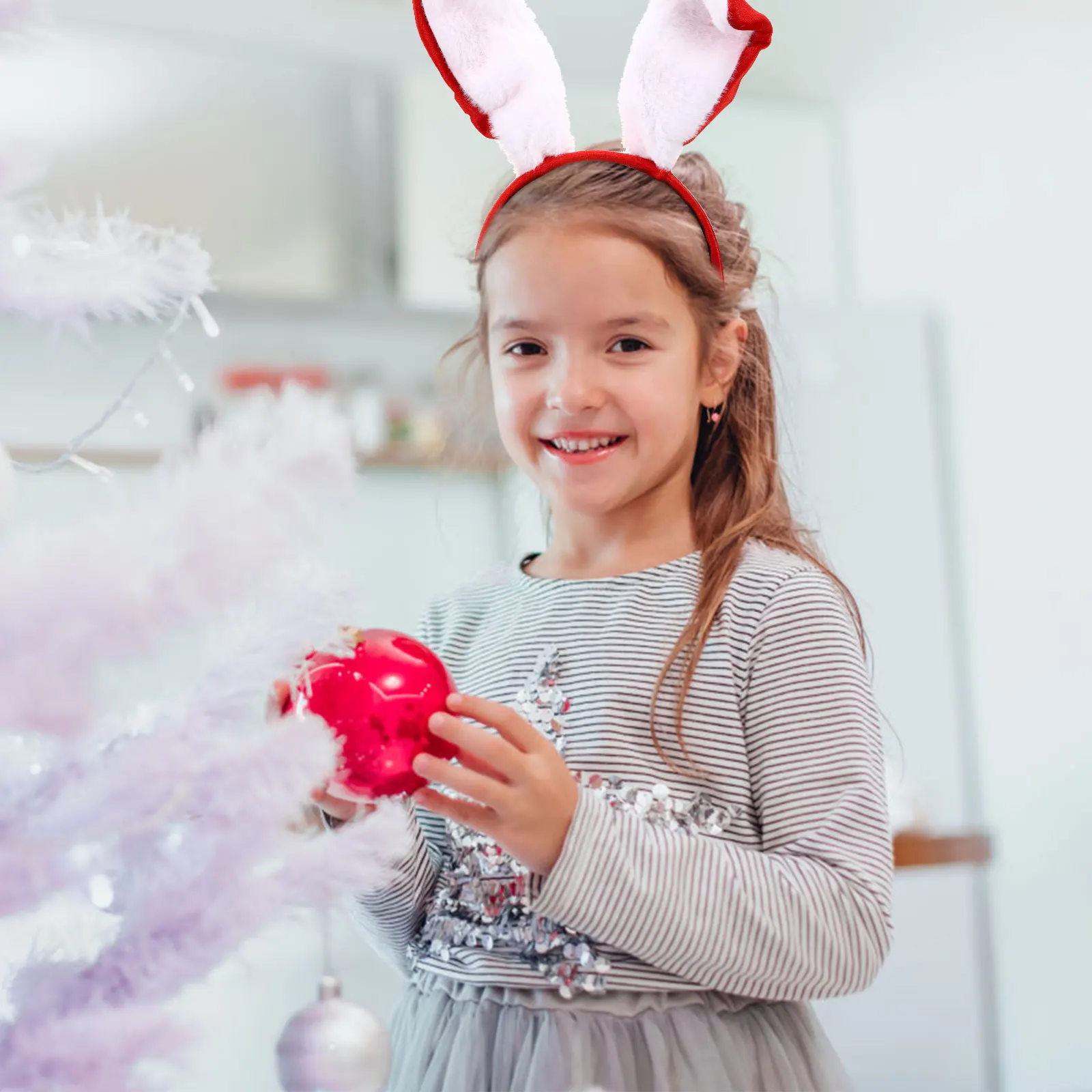 

Premium Fabric Bunny Ears Headband Rabbit Ears Hairband Breathable Safe Exquisite Workmanship Holiday Parties Easter Bridal