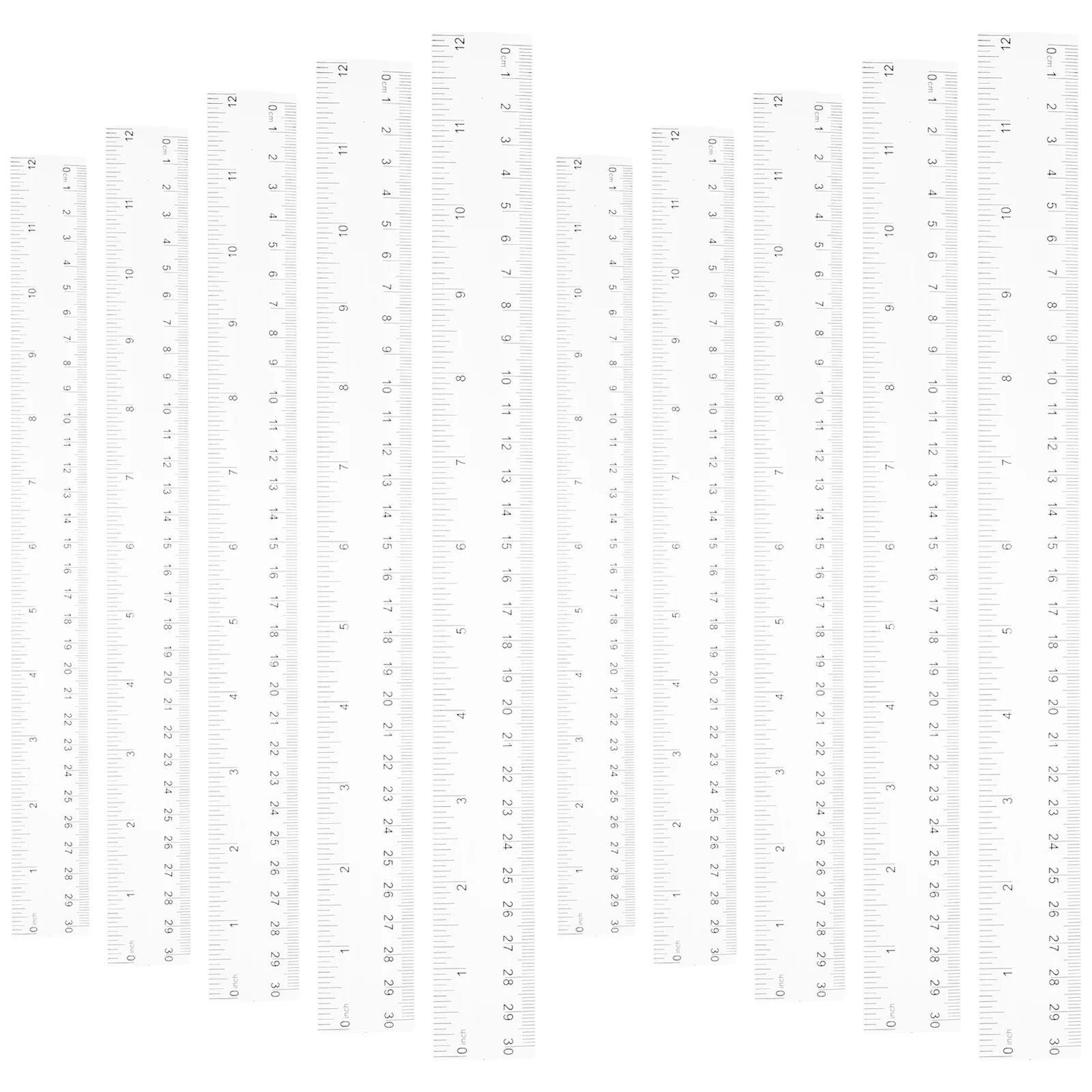 10 Pcs Tool Ruler Student Office Supplies Supply 31X32X01CM Abs Measuring Kit