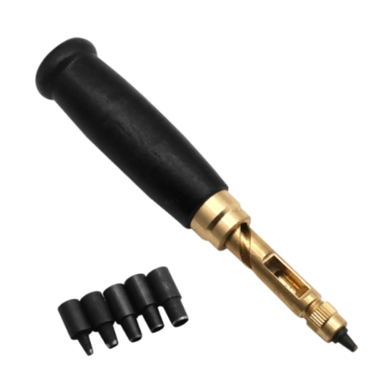 Screw Hole Punch 6 Tips Sizes 1.5mm 2mm 2.5mm 3mm 3.5M 4mm Paper Punch Craft Punches for Craft Sewing Cutting Rubber Fiber Paper