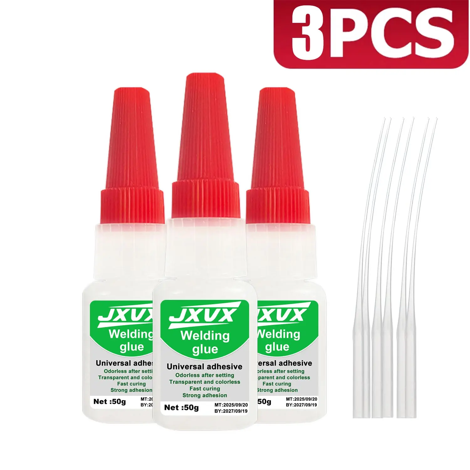 JXVX 50g Lassen Hoge Sterkte Vette Lijm - Universele Superlijm Machtige Instant Lijm voor Hars Keramiek Metaal Glas