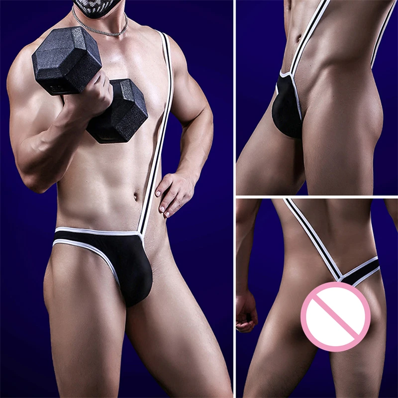 Novelty Single-Sided G-string Man Sexy Backless Underwear Male Gay Erotic Bodysuit Singlet Strap Underpants Sexy Man Lingerie