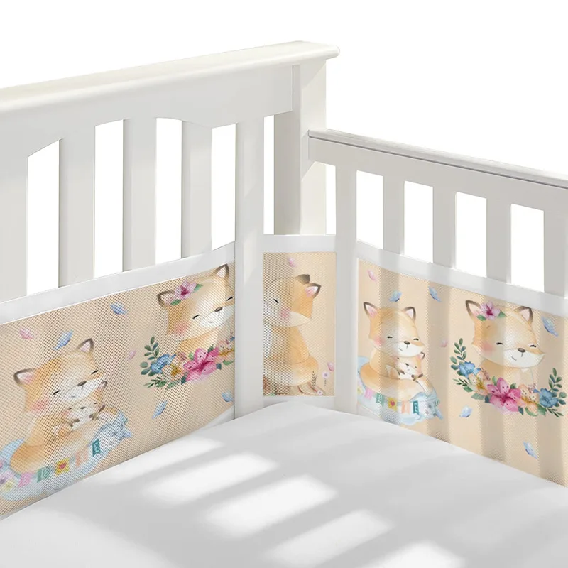 Summer Infant Bedding Newborn Bed Around Protector Baby Mesh Crib Bumper Liner Breathable Detachable and Washable