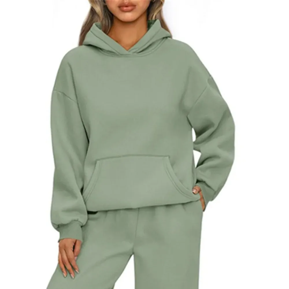 2026年秋冬 カジュアルスポーツ フード付きスウェットシャツ 無地 長袖 レディース おしゃれ ゆったりトップス プルオーバー