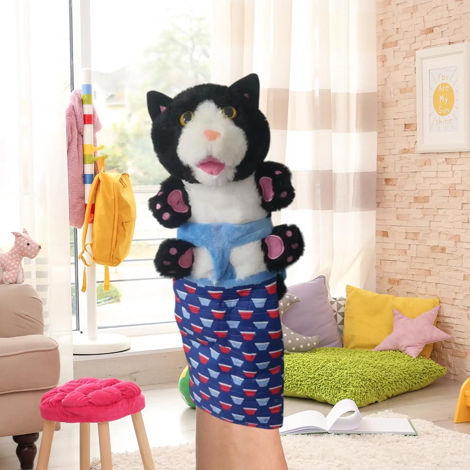 Luchador de marionetas para gatos, juguete interactivo para contar historias, juego de rol cómodo y suave y divertido