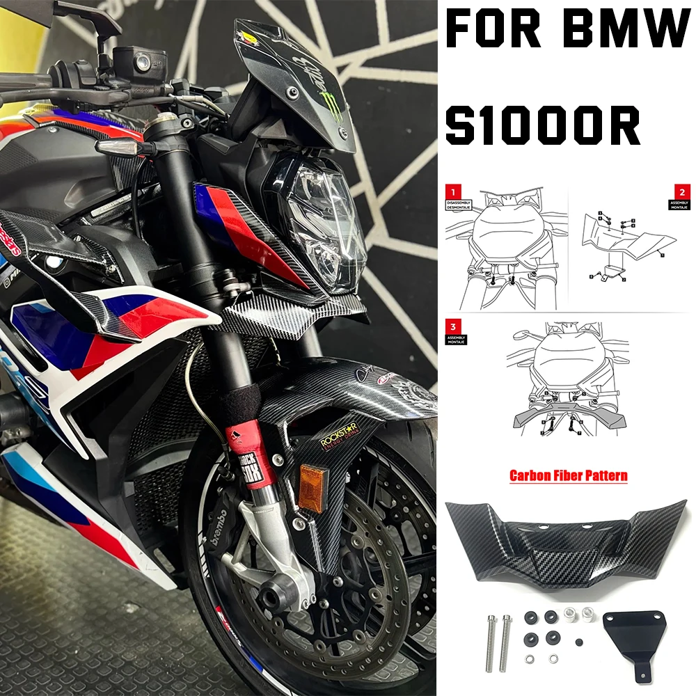 

For BMW F900R 2021 2022 F 900R S1000R Motorcycle modification Downforce Naked Frontal Spoiler Alerones Downforce Frontales Naked