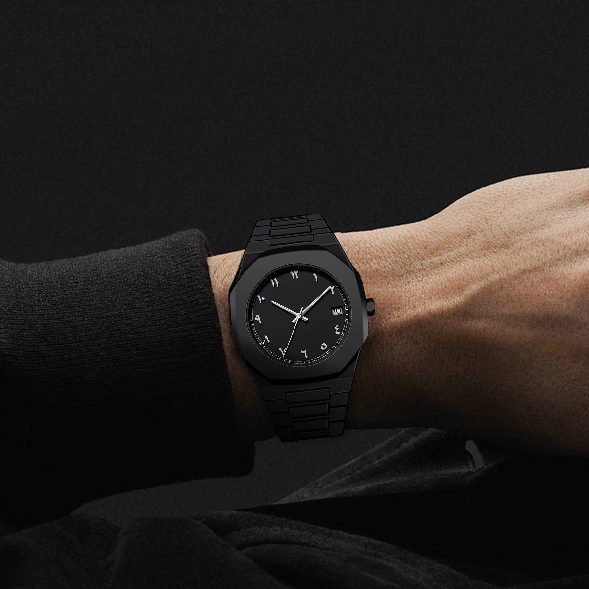 Relojes de cuarzo de negocios para hombres Relojes de números arábigos Relojes de fecha de cuarzo Relojes casuales de moda impermeables