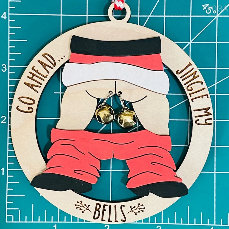 Lustige Weihnachtsbaum hängende Verzierung Santa Butt Ornament kreative Weihnachten Handwerk DIY Wohnaccessoires Weihnachtsgeschenke