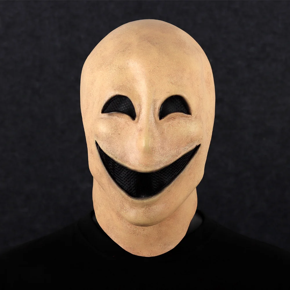 Halloween Griezelige Glimlach Geen Gezicht Man Masker Cosplay Alien Demon Latex Helm Carnaval Verkleedpartij Kostuum Rekwisieten Voor Volwassenen