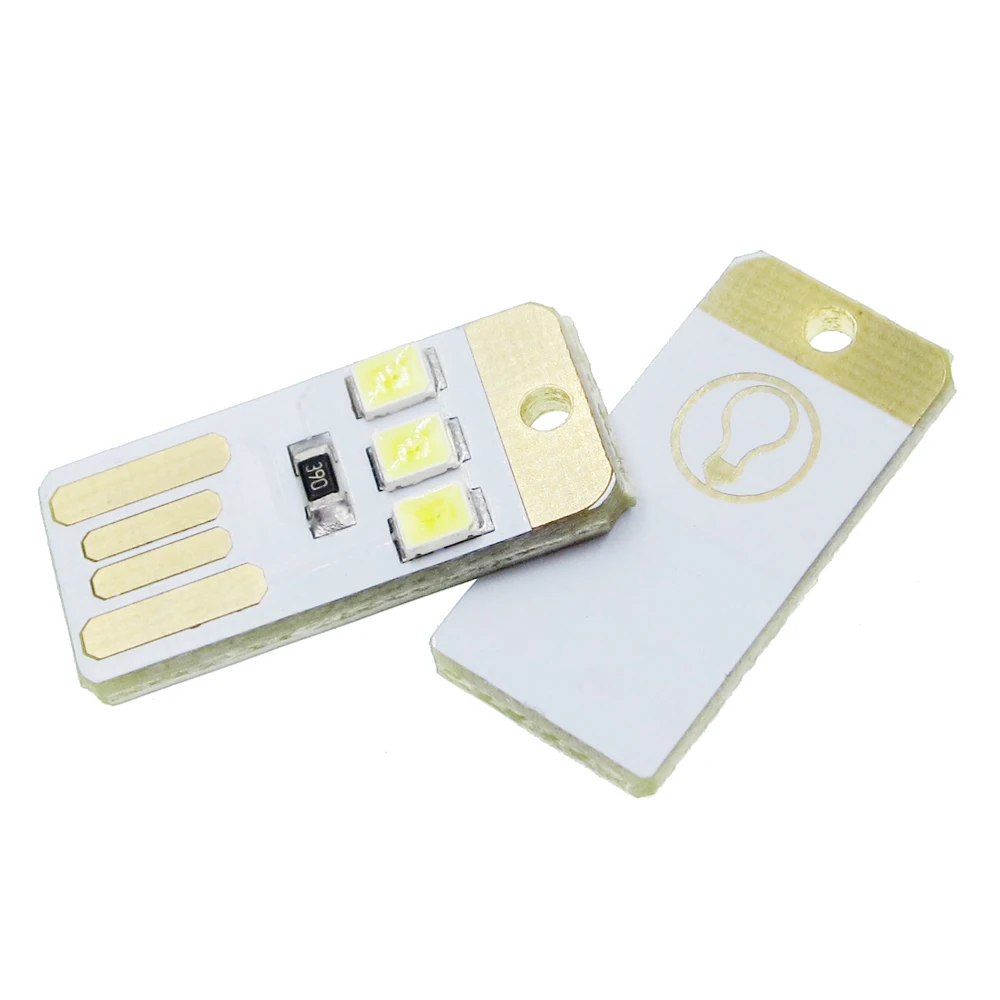 10PCS Mini Night USB LED Keychain Portable Power White Board Pocket Card Lamp Bulb LED new