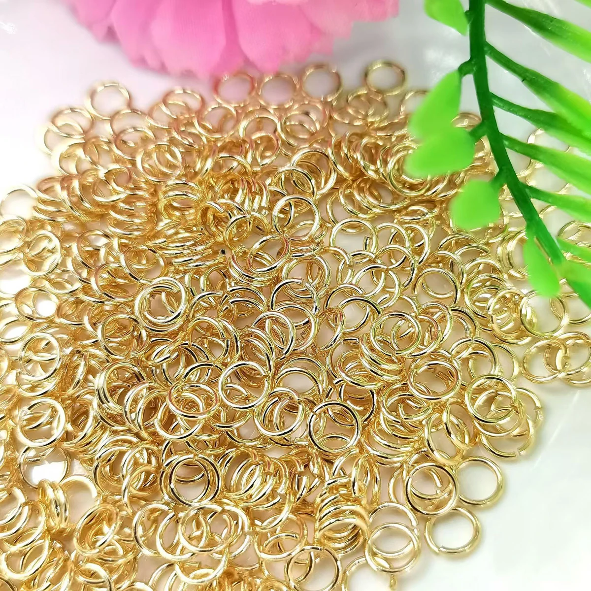 

50pcs fashion embodying open ring making keychain pendant accessories DIY connecting ring accessories