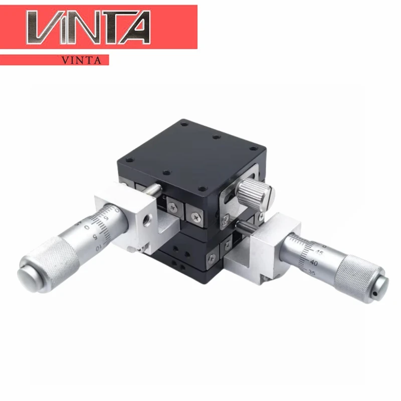 LGY40-C LGY40-R LGY40-L Manual Displacement Sliding Table XY Axis Stages Knob Micrometer Sliding Stage Guide Rail Type Platform