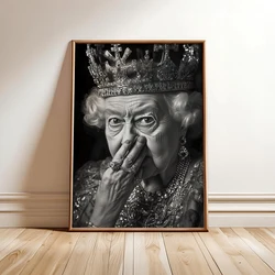 Vintage Queen Portrait Art Posters Prints Toilet Humor Bad Smell Wall Pictures Retro Canvas Decor Painting For Funny Bathroom