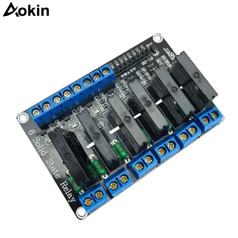 1 2 4 6 8 قناة SSR AVR G3MB-202P 5 فولت عالية المستوى الحالة الصلبة وحدة التتابع 240 فولت 2A الناتج مع الصمامات مقاوم