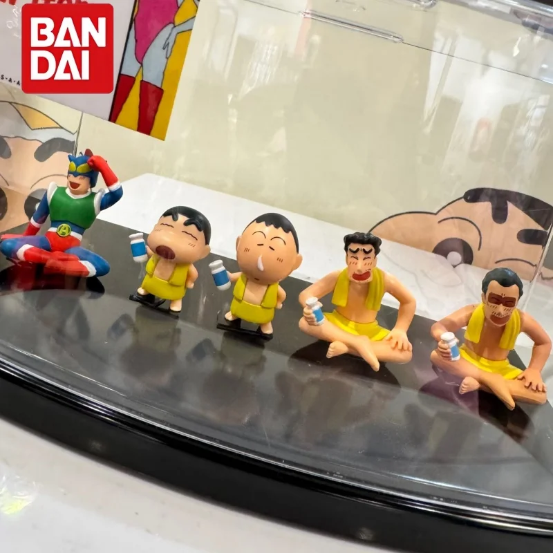 

Оригинальная серия Gashapon Bandai «Крейон Шин-чан: Ванна» — фигурки Хироши, Казамы, папы, Экшн-Камена, игрушки-капсулы, подарок для фанатов аниме