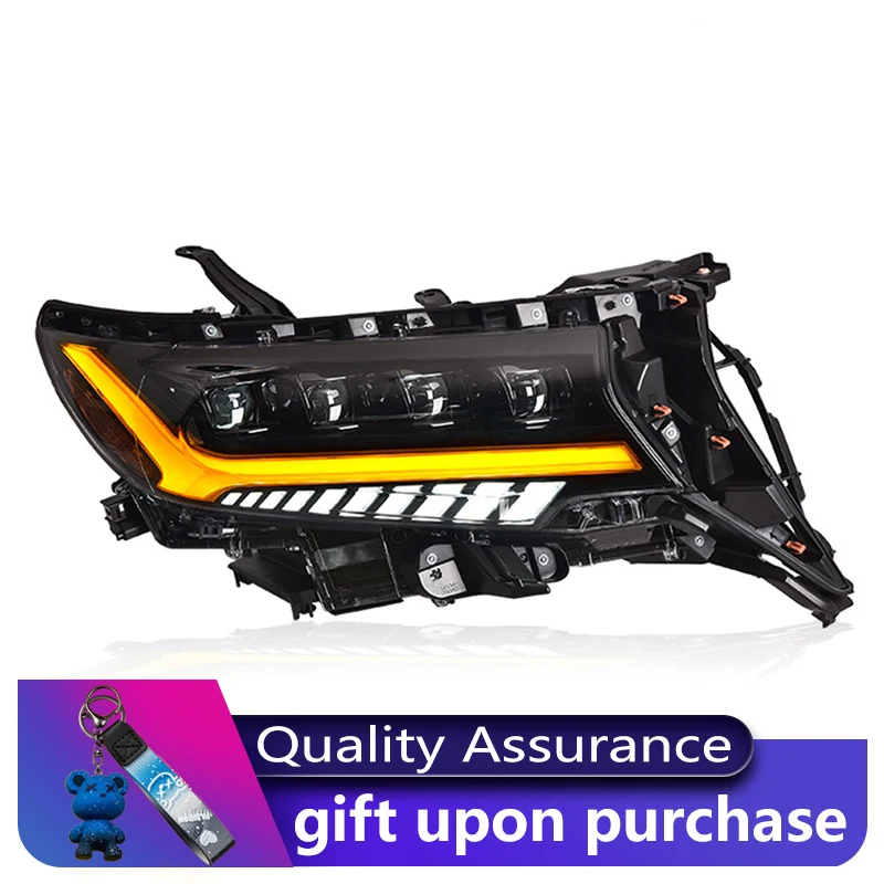 

Car Styling For Toyota Prado 2018-2021 LC150 Front Lamp DRL Headlight Turn Signal Highlight LED Bulbs Projector Lens Auto Tools