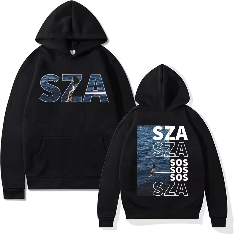 

Singer SZA SOS Music Album Tour 2024 Hoodies Fashion Aesthetic Women Men Sweatshirt Casual Oversized Pullovers Hoodie Streetwear