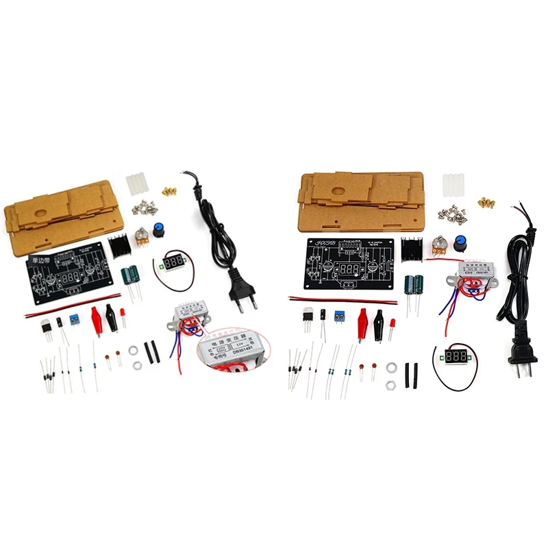 LM317 Adjustable Regulated Power Supply DIY Kit LM317 To DC 1.25-12V Stabilized Power Supply (With Shell)