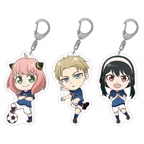 SPY x FAMILY x Samurai Blue Loid Forger Anya Yor Forger Bond Forger HOT Anime ToyAcrylic keychain Bag pendant keyring girl gift