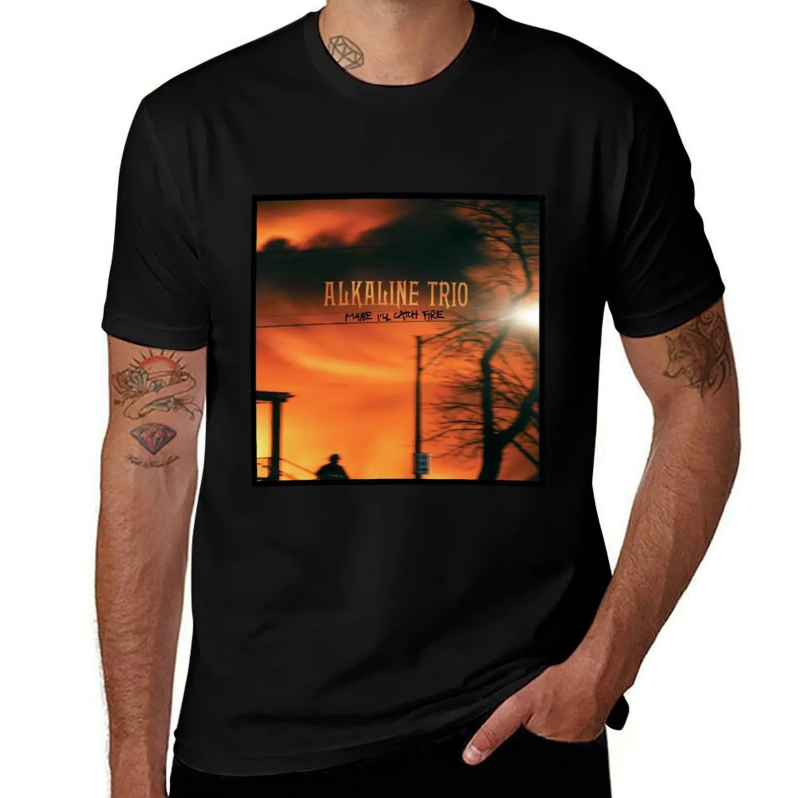 Alkaline Trio maybe ill catch fire T-Shirt Trendy Pattern for Men T-Shirt