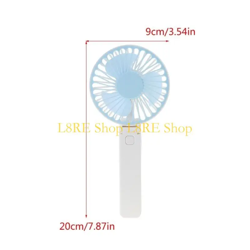 L8RE Handheld Fan Składany wentylator ładowany wentylator mały wentylator kieszonkowy z 3 prędkością wentylator USB do biura na