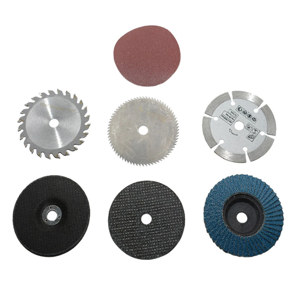

7Pcs 3 Inch Circular Saw Blade Cutting Disc Angle Grinder Wheels Flap Discs Blades Sanding Discs Diamond Cutting Blades