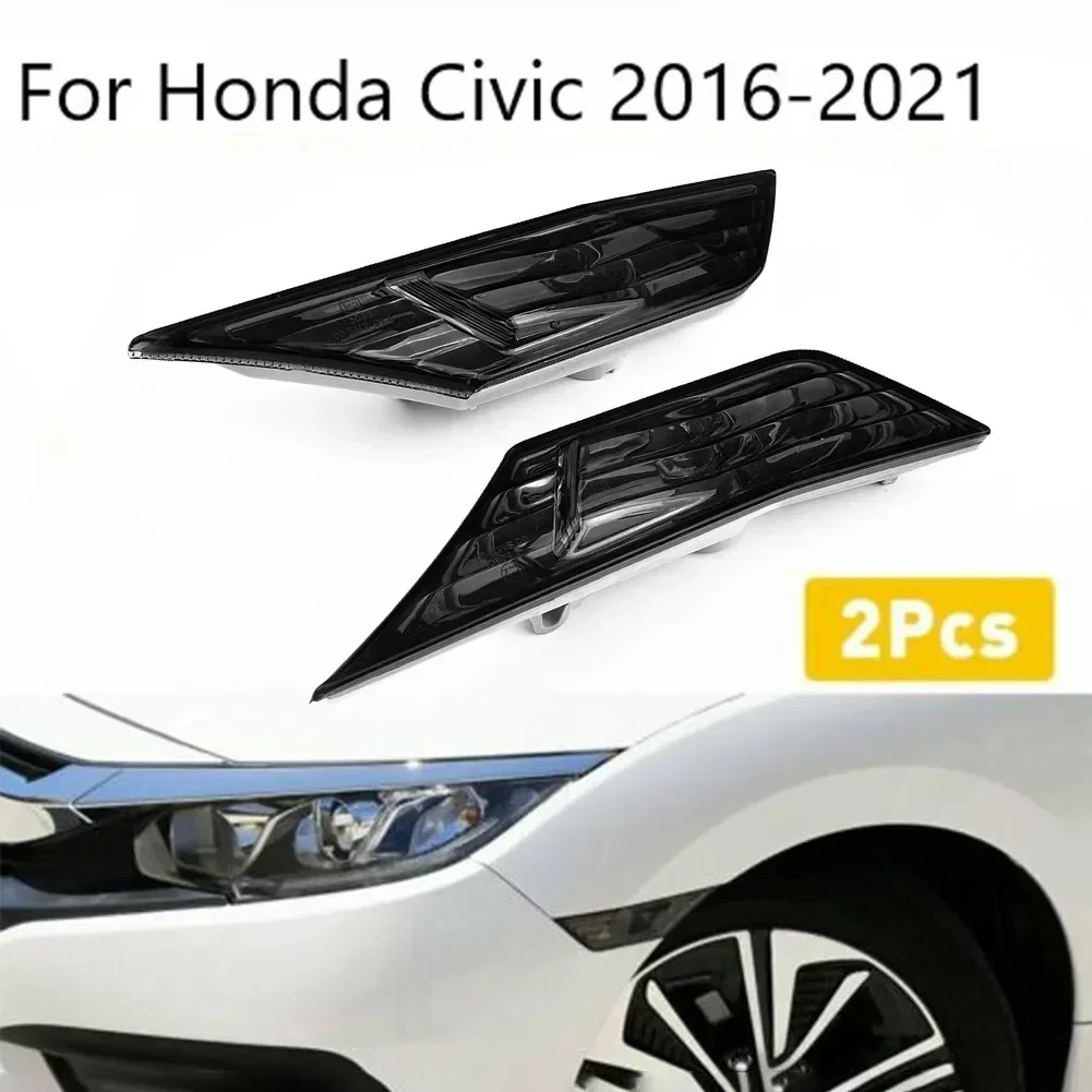 

LED Side Marker Light Smoked Side Marker Signal Lights Marker Lamp Lens For Honda For Civic 2016 2017 2018 Turn Signal Lights