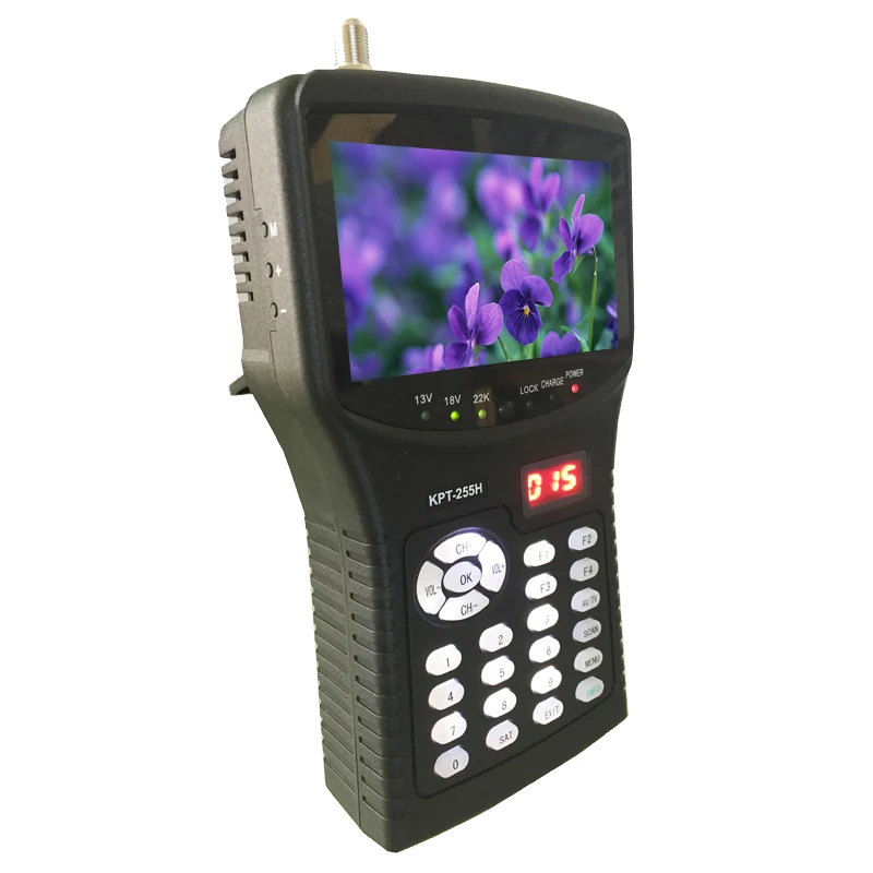 

[Genuine] KPT-255H DVB-S2 FTA C KU Band Digital Satellite Finder Meter with MPEG-2/MPEG-4 Compliant and Backlight