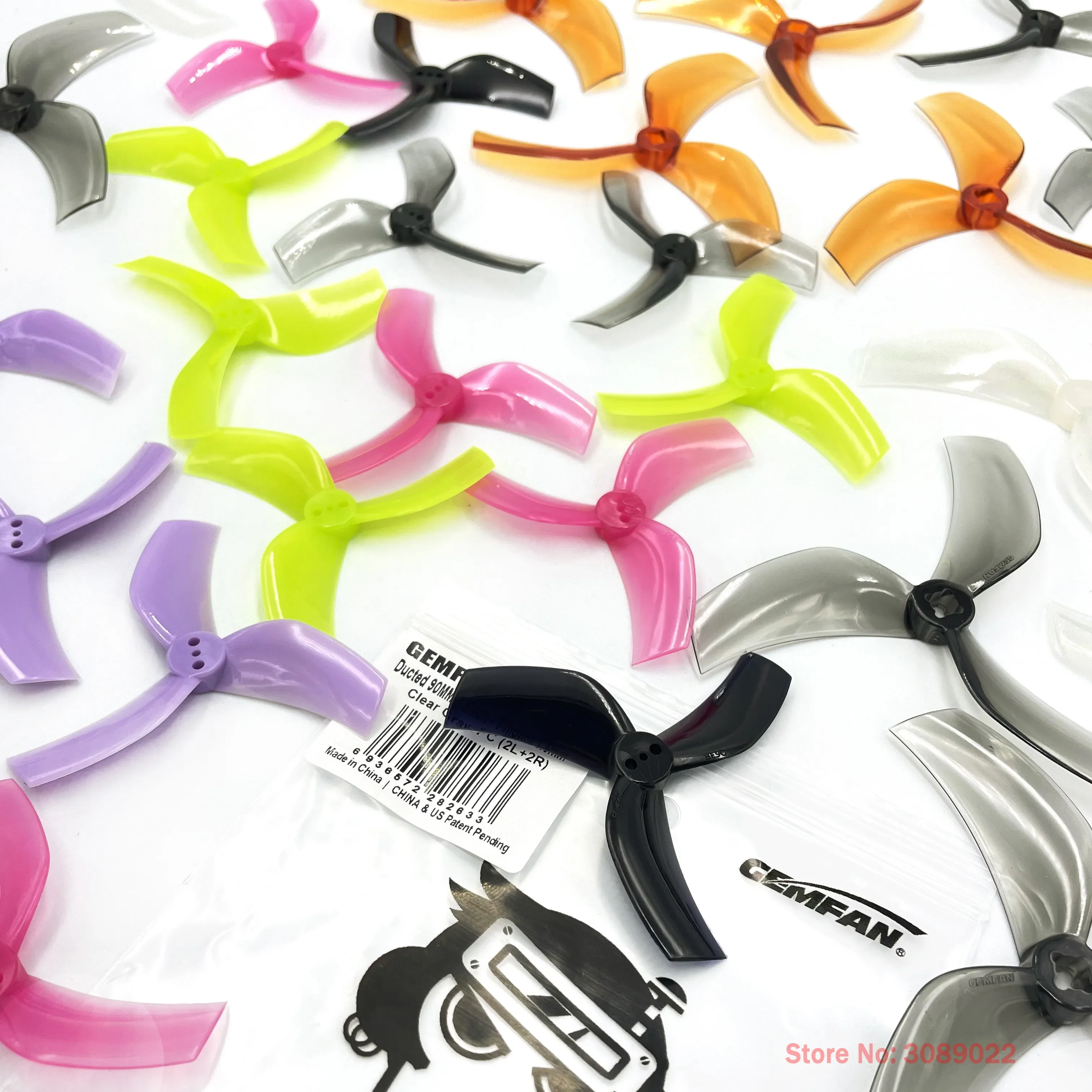 Gemfan Ducted D63 D75 D90 D90S 2.5nch/3 Inch 3-Blade Propeller 1.5mm 2mm For RC FPV Racing Cinewhoop Duct Drones Mini Multirotor