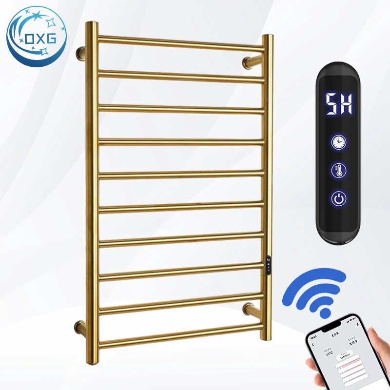

OXG Smart Electric Heated Towel Rack Heated Bathroom Electric Towel Warmer Heated Towel Rail 80cm*50cm Wifi/Non-Wifi Control