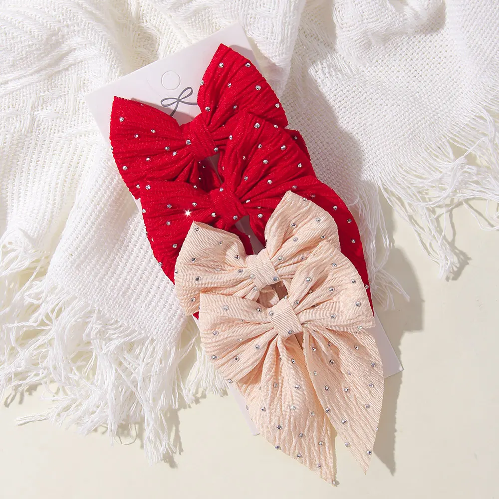 4-teiliges Set Niedliche Haarspangen mit Schleife für Kinder, Modische Party-Accessoires, Tägliche Dekoration, Haaraccessoires für Teenager-Mädchen, Geschenke – Detail 11
