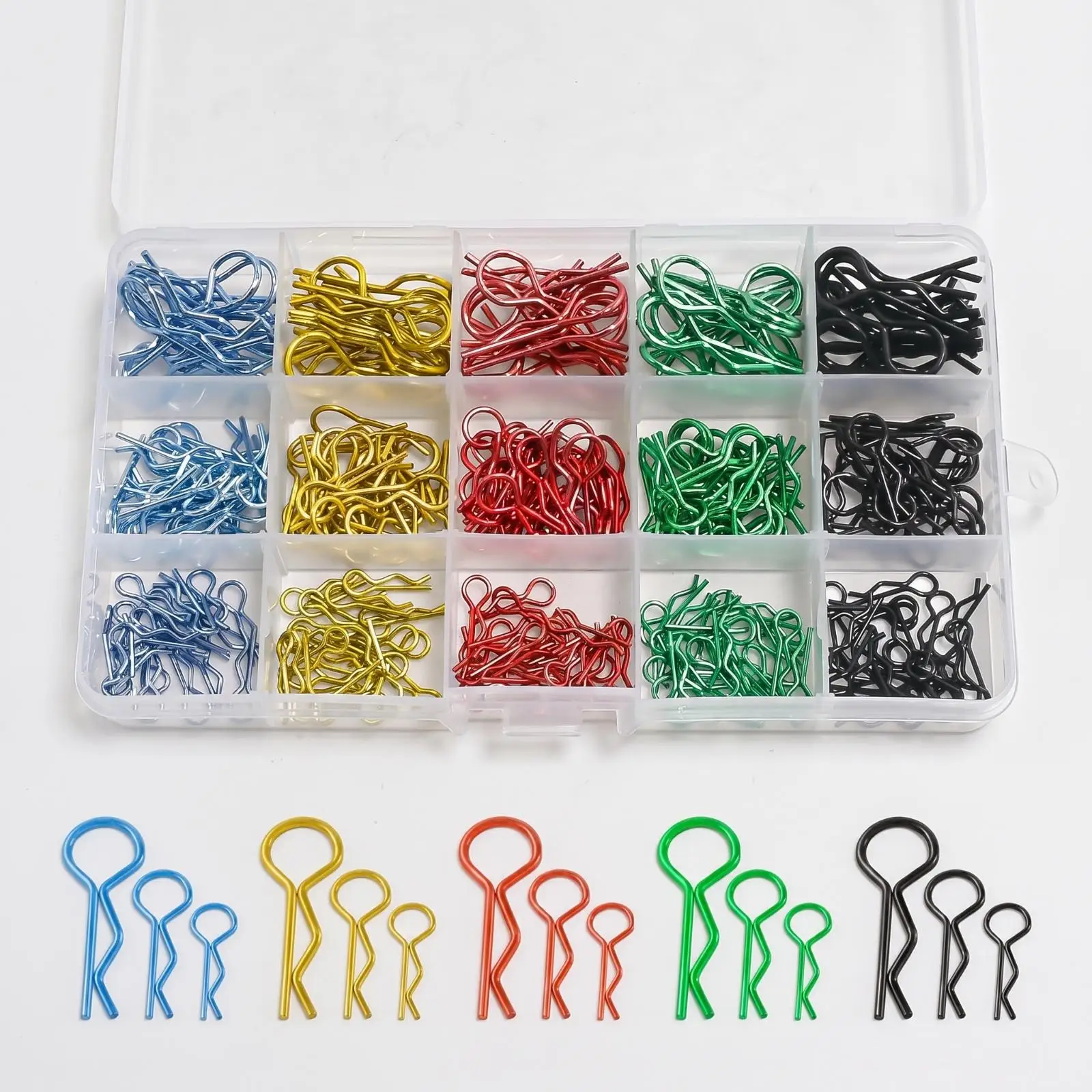 RC Body Clip Organizer Clear RC Car Clip Organizer Multi-Colored for Work Table